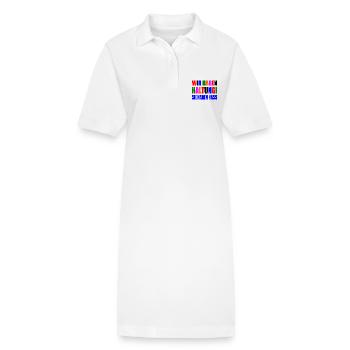 wir haben haltung sie haben hass - Stanley/Stella Frauen Bio-Polokleid PAIGER - Weiß - Vorne