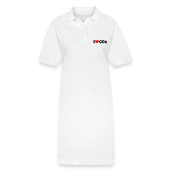 I love co2 - Stanley/Stella PAIGER Organic Women’s Polo Dress - white - Front