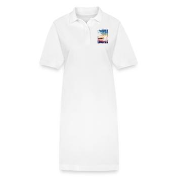 Été palmiers été - Robe polo bio PAIGER Stanley/Stella Femme - blanc - Devant