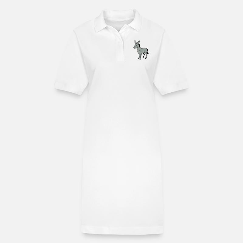 Grautier - Stanley/Stella Frauen Bio-Polokleid PAIGER - Weiß