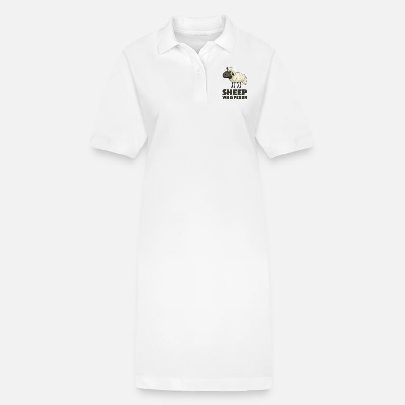 Schafflüsterer Schaf - Stanley/Stella Frauen Bio-Polokleid PAIGER - Weiß