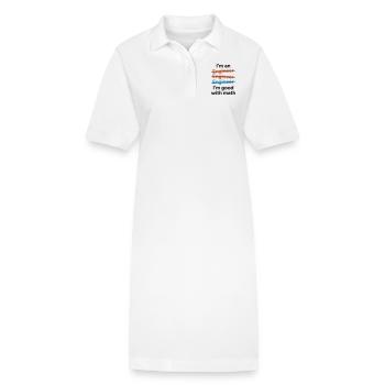 Engineer and math - Stanley/Stella PAIGER Organic Women’s Polo Dress - white - Front