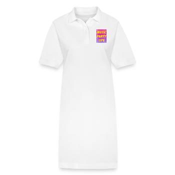MUSIC PARTY LIFE - Stanley/Stella PAIGER Organic Women’s Polo Dress - white - Front