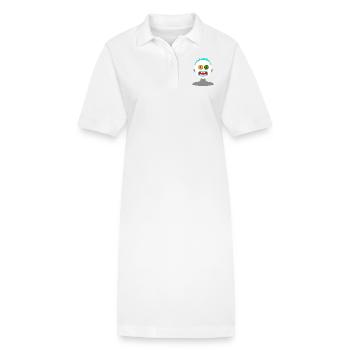 Monstre en forme humaine qui fait peur - Robe polo bio PAIGER Stanley/Stella Femme - blanc - Devant