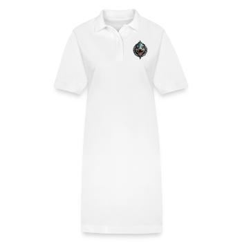 Fischkopf eines Hechtes mit großen Zähnen - Stanley/Stella Frauen Bio-Polokleid PAIGER - Weiß - Vorne
