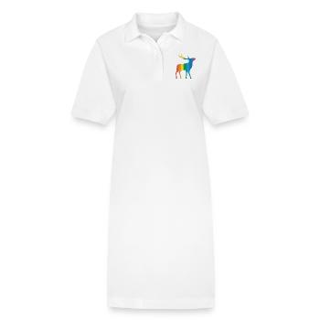 Deer - Stanley/Stella PAIGER Organic Women’s Polo Dress - white - Front