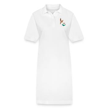 Vögel und Pflanzen - Stanley/Stella Frauen Bio-Polokleid PAIGER - Weiß - Vorne