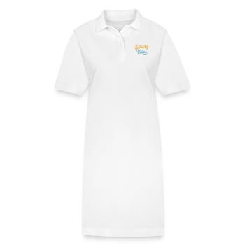 Vibrations printanières - Robe polo bio PAIGER Stanley/Stella Femme - blanc - Devant