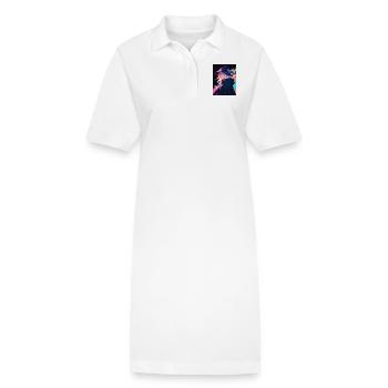 Schöne Augen - Stanley/Stella Frauen Bio-Polokleid PAIGER - Weiß - Vorne