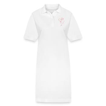 Lignes de poulet excitées art. Oiseau Flattender - Robe polo bio PAIGER Stanley/Stella Femme - blanc - Devant