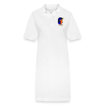 Ägyptisches männliches Porträt - Stanley/Stella Frauen Bio-Polokleid PAIGER - Weiß - Vorne