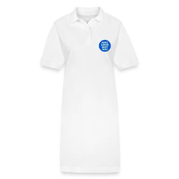 Make love not war - Robe polo bio PAIGER Stanley/Stella Femme - blanc - Devant
