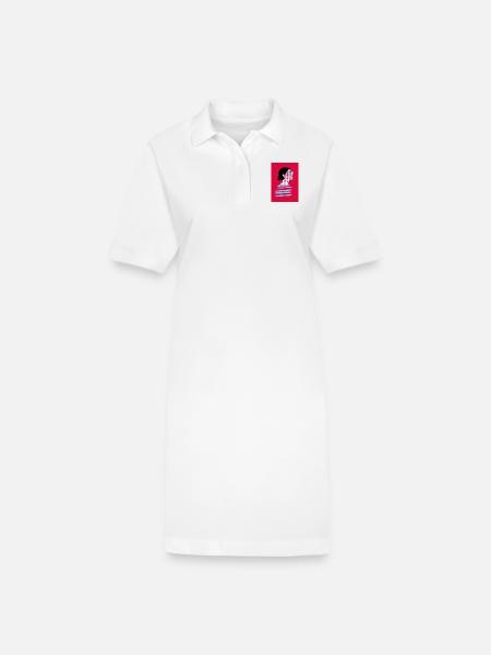 Frau mit Ohrring - Stanley/Stella Frauen Bio-Polokleid PAIGER - Weiß