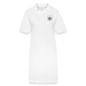 Bouquet d'été - Robe polo bio PAIGER Stanley/Stella Femme - blanc - Devant