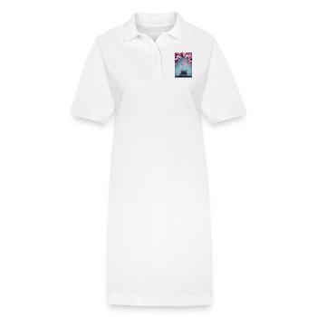 Locomotive Railway Train driver Vehicle Railway Steam locomotive - Stanley/Stella PAIGER Organic Women’s Polo Dress - white - Front