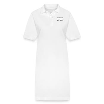 Non-fumeurs - Robe polo bio PAIGER Stanley/Stella Femme - blanc - Devant