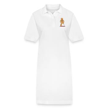 Verletzter Lebkuchenann (rot) - Stanley/Stella Frauen Bio-Polokleid PAIGER - Weiß - Vorne