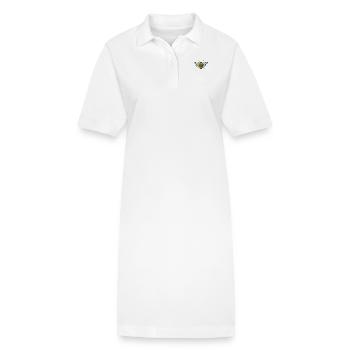 Bee Happy Bee Insect Beekeeper Binchen Honey Wing - Stanley/Stella PAIGER Organic Women’s Polo Dress - white - Front