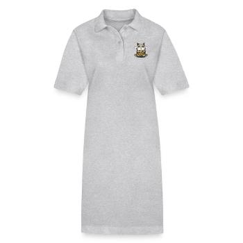 Cat Noodle - Stanley/Stella PAIGER Organic Women’s Polo Dress - black - Front