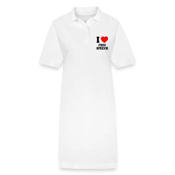 i love free speech - Stanley/Stella Frauen Bio-Polokleid PAIGER - Weiß - Vorne