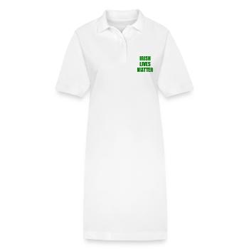 irish lives matter - Stanley/Stella PAIGER Organic Women’s Polo Dress - white - Front