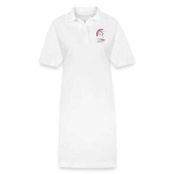 I'm a fucking unicorn - Stanley/Stella Frauen Bio-Polokleid PAIGER - Weiß - Vorne