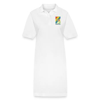 Joueur de volleyball de plage de style vintage rétro - Robe polo bio PAIGER Stanley/Stella Femme - blanc - Devant