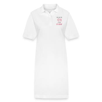 Je ne suis pas têtu... Humour Déterminé Caractère - Robe polo bio PAIGER Stanley/Stella Femme - blanc - Devant