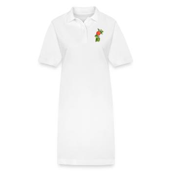 Pomme - Robe polo bio PAIGER Stanley/Stella Femme - blanc - Devant