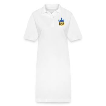 Ukraine - Stanley/Stella Frauen Bio-Polokleid PAIGER - Weiß - Vorne