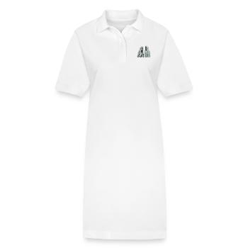 Spectres silencieux - Robe polo bio PAIGER Stanley/Stella Femme - blanc - Devant