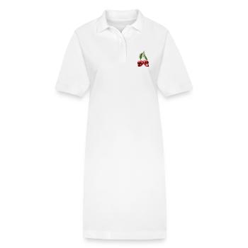 Cerises crâne Cerise - Robe polo bio PAIGER Stanley/Stella Femme - blanc - Devant