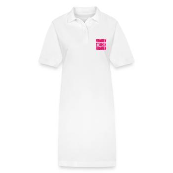 Frauen stärken frauen - Stanley/Stella Frauen Bio-Polokleid PAIGER - Weiß - Vorne