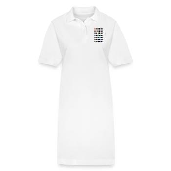 rainbow - Stanley/Stella PAIGER Organic Women’s Polo Dress - white - Front