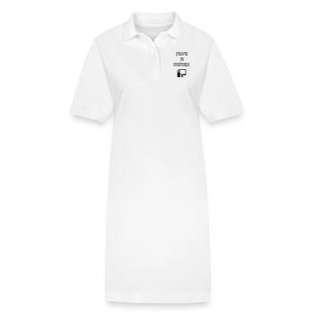 informatique / informaticien / ordinateur / geek - Robe polo bio PAIGER Stanley/Stella Femme - blanc - Devant