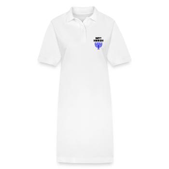 HAPPY HANUKKAH - Stanley/Stella Frauen Bio-Polokleid PAIGER - Weiß - Vorne