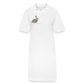 Frohe Ostern Hase - Stanley/Stella Frauen Bio-Polokleid PAIGER - Weiß - Vorne