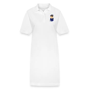 Polizist - Stanley/Stella Frauen Bio-Polokleid PAIGER - Weiß - Vorne
