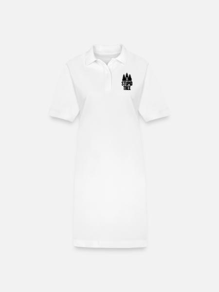 Stupid Tree - Stanley/Stella Frauen Bio-Polokleid PAIGER - Weiß