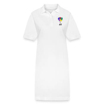 40. 40 ANS. 40e ANNIVERSAIRE. ANNIVERSAIRE 40 ANS. - Robe polo bio PAIGER Stanley/Stella Femme - blanc - Devant