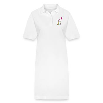 Unicorn vomiting rainbow - take that haters - Robe polo bio PAIGER Stanley/Stella Femme - blanc - Devant