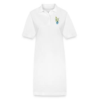 Paradiesvogel-Pflanze - Stanley/Stella Frauen Bio-Polokleid PAIGER - Weiß - Vorne