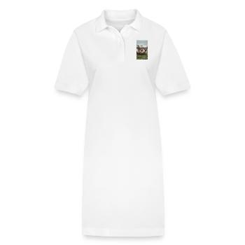 Schafe auf der Wiese - Stanley/Stella Frauen Bio-Polokleid PAIGER - Weiß - Vorne