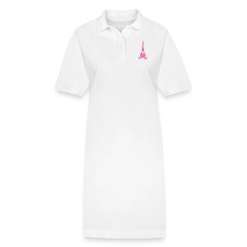 Eiffelturm - Stanley/Stella Frauen Bio-Polokleid PAIGER - Weiß - Vorne