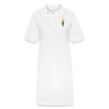 Gelbe Tulpe - Stanley/Stella Frauen Bio-Polokleid PAIGER - Weiß - Vorne