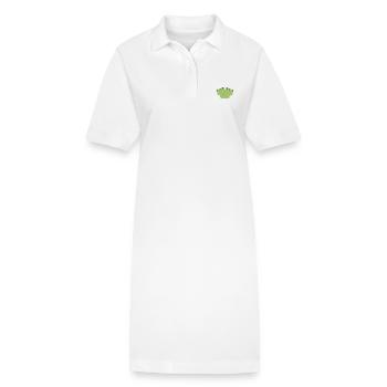 Couple de grenouilles - Robe polo bio PAIGER Stanley/Stella Femme - blanc - Devant