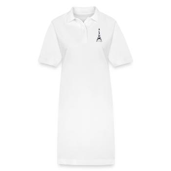 Tour Eiffel, Paris - Robe polo bio PAIGER Stanley/Stella Femme - blanc - Devant