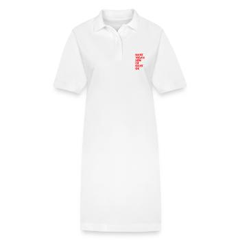 nicht vegan sein ist nicht ok - Stanley/Stella Frauen Bio-Polokleid PAIGER - Weiß - Vorne