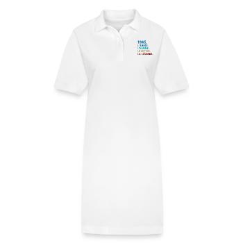 1965 Year Man Myth Legend - Stanley/Stella PAIGER Organic Women’s Polo Dress - white - Front
