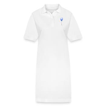 Ballon - Blau - Stanley/Stella Frauen Bio-Polokleid PAIGER - Weiß - Vorne